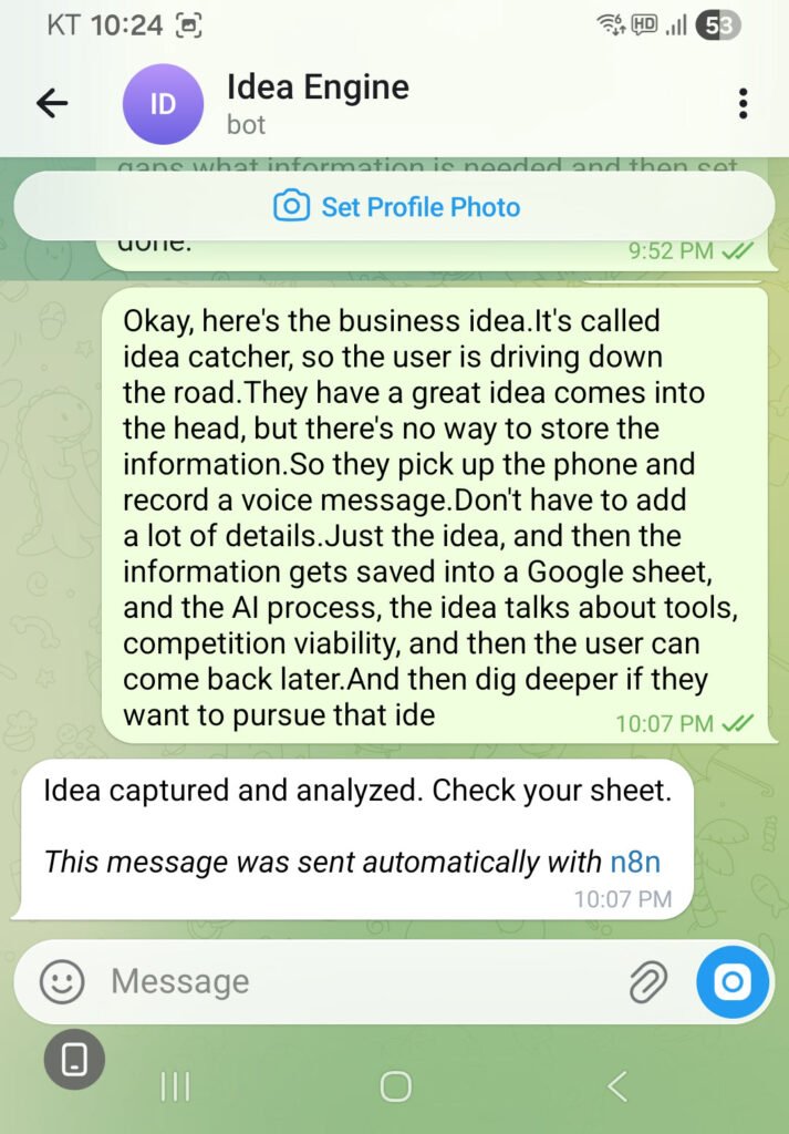 Text to voice message with Telegram